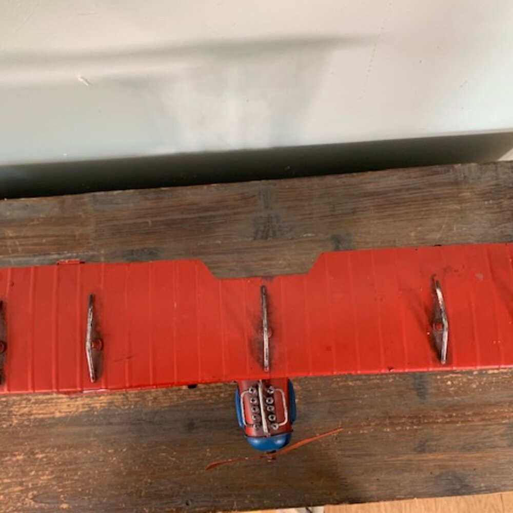 Vintage-Style Red Biplane Picture Frame - Picture 7 of 8